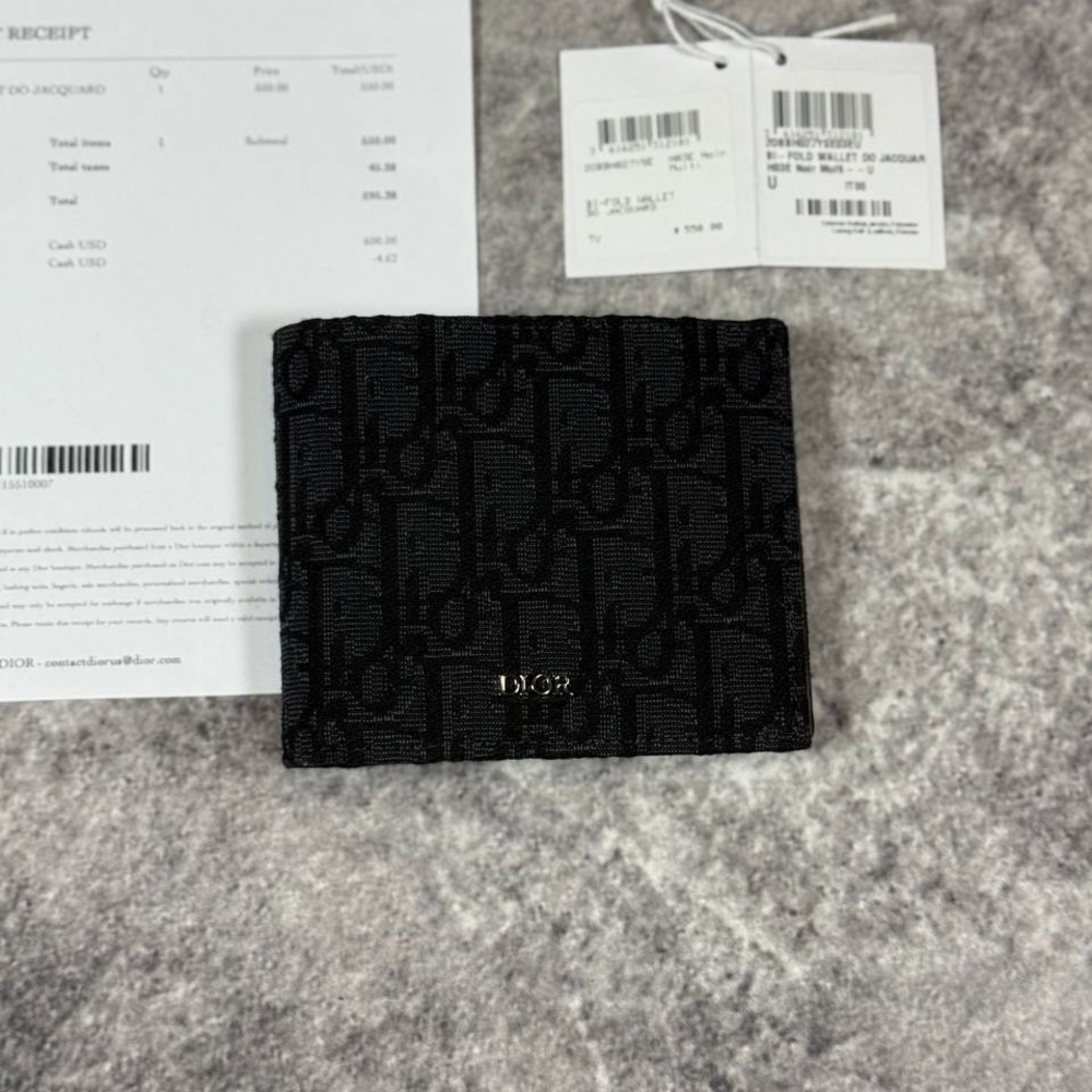 Dior Oblique Bifold Wallet Black